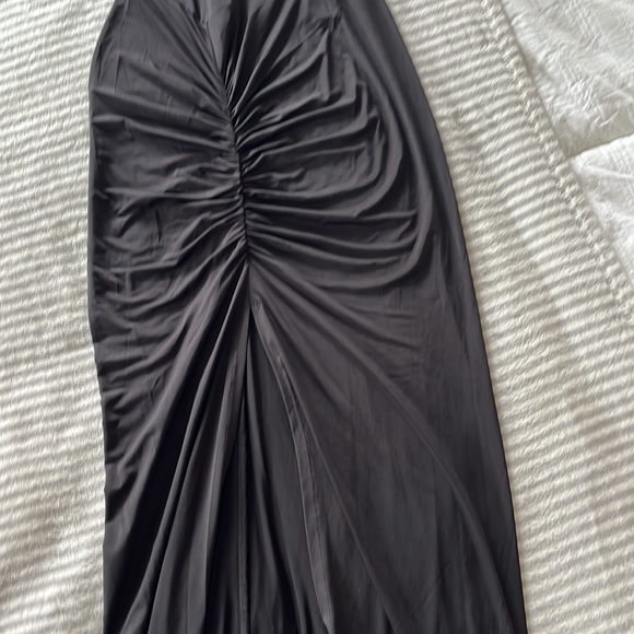 Michael Costello X Revolve Black Halter Maxi Dress, Size S - Picture 2 of 7
